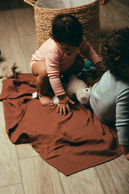 Soft Baby Blanket Choco Brown 120x120 CM