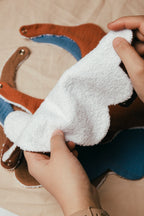 مريلة مزدوجة الطبقات باللون الأرجواني