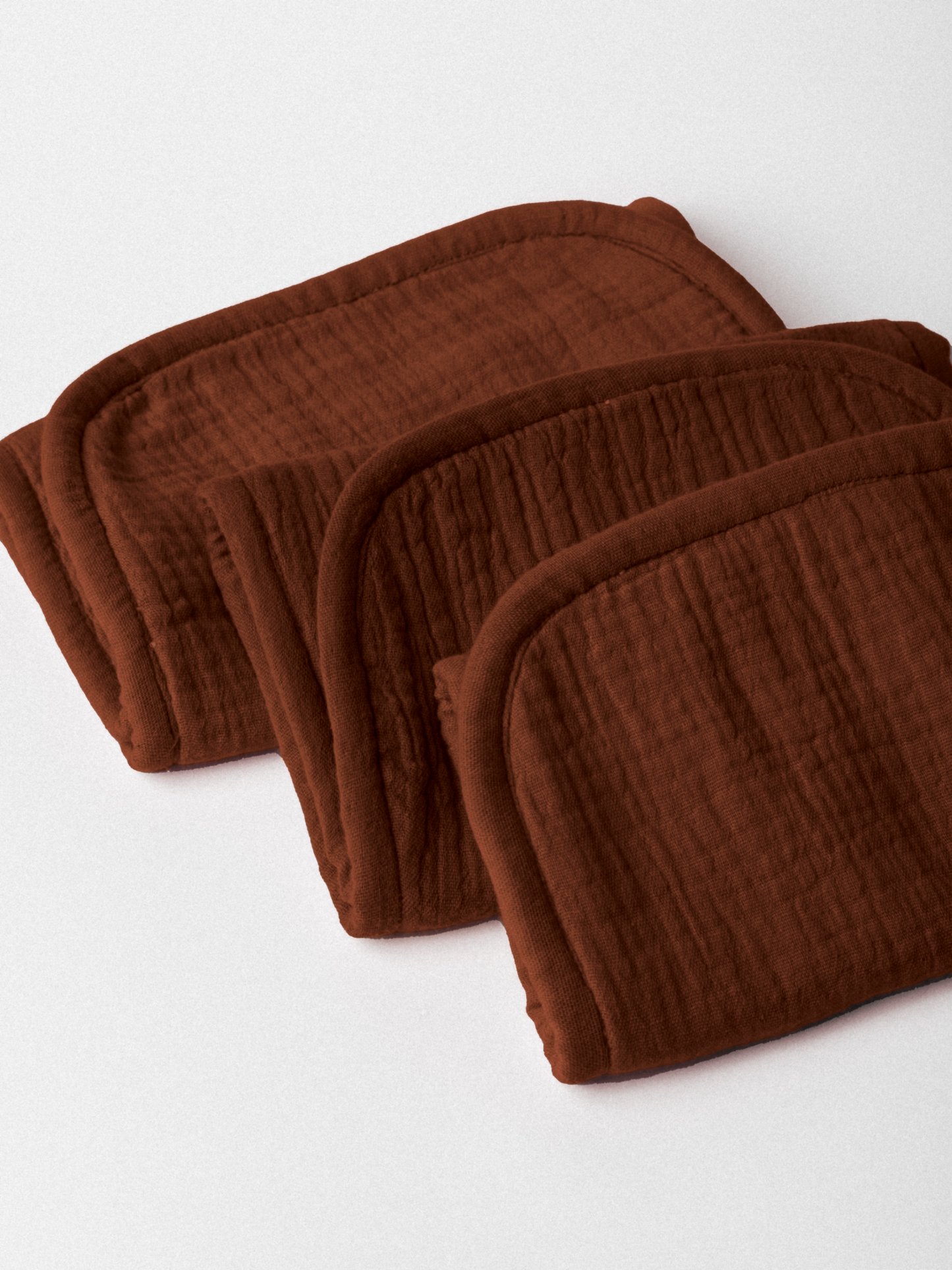 Dual Layer Burp Cloth Choco Brown - Soft, Absorbent, Perfect for Drool and Spit-Up Protection (Sold per Piece)