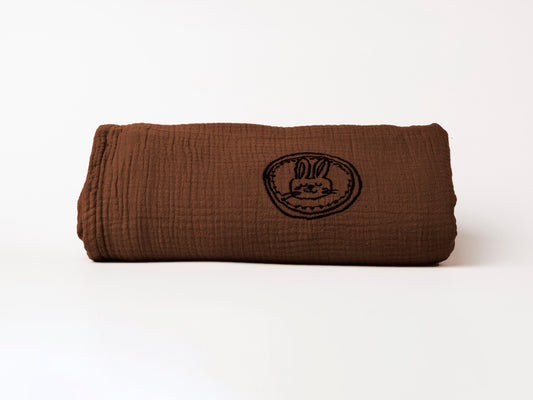 Soft Baby Blanket Choco Brown 120x120 CM