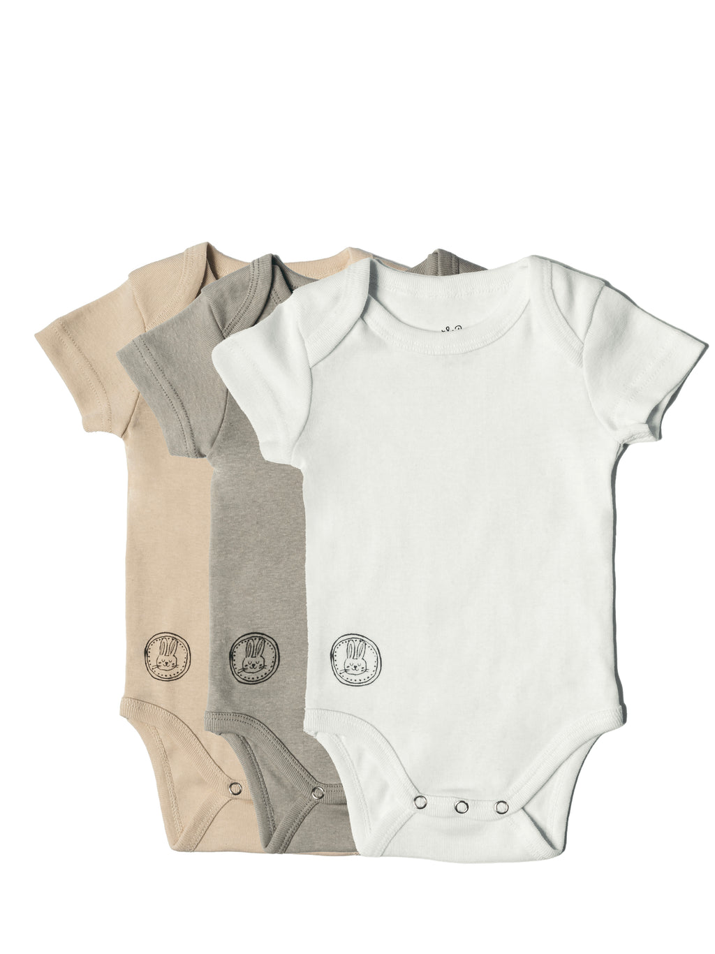 3-Pack Ultra Soft Half Sleeve Bodysuit Multi Color