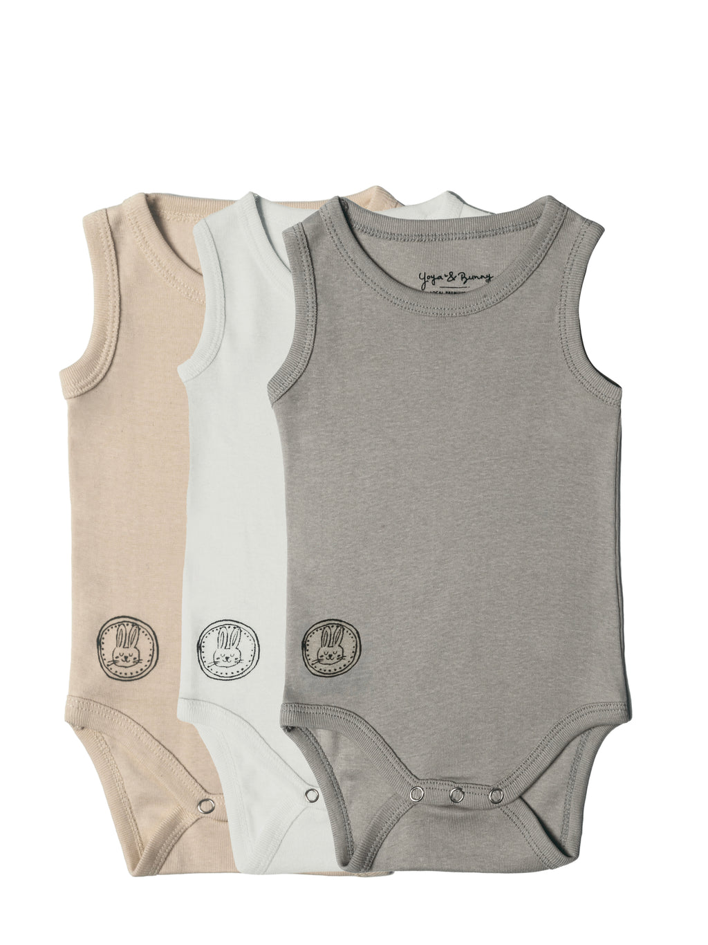 3-Pack Ultra Soft Sleeveless Bodysuit Multi Color